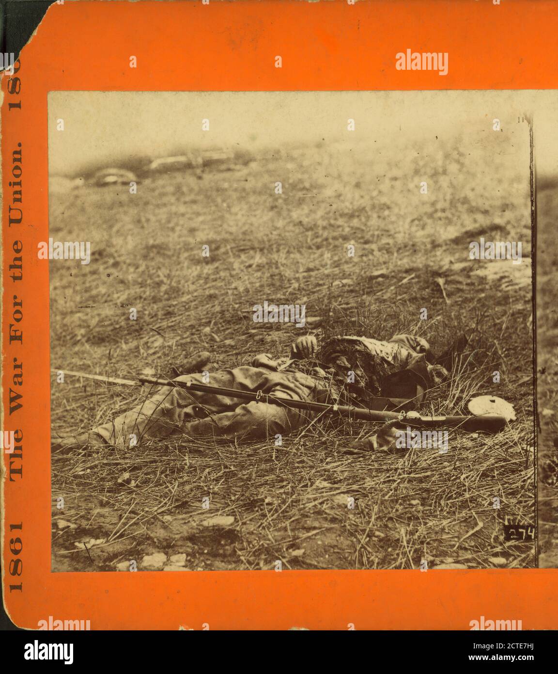 Les horreurs de la guerre. Soldat de Dead Union à Gettysburg., Taylor & Huntington, 1861, États-Unis Banque D'Images