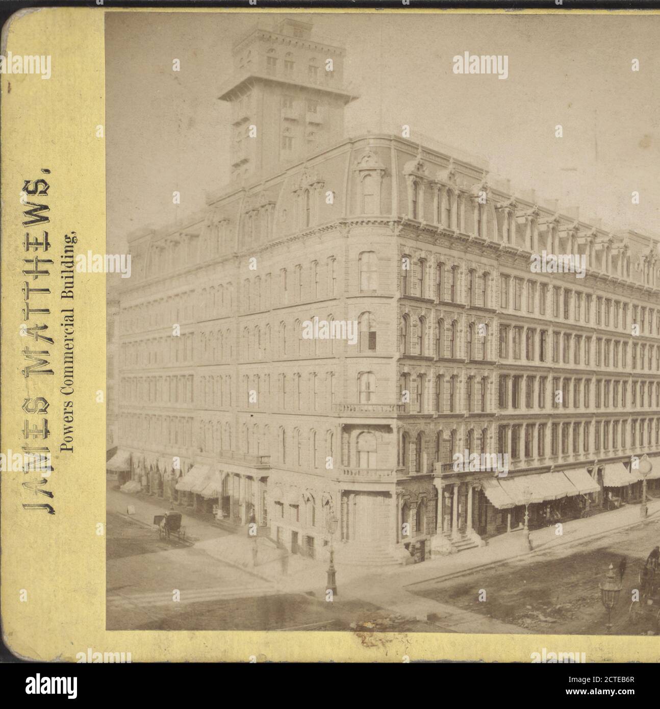 Powers commercial Building., Matthews, James (fl. Ca. 187-), 1875, New York (État), Rochester (N.Y.) Banque D'Images