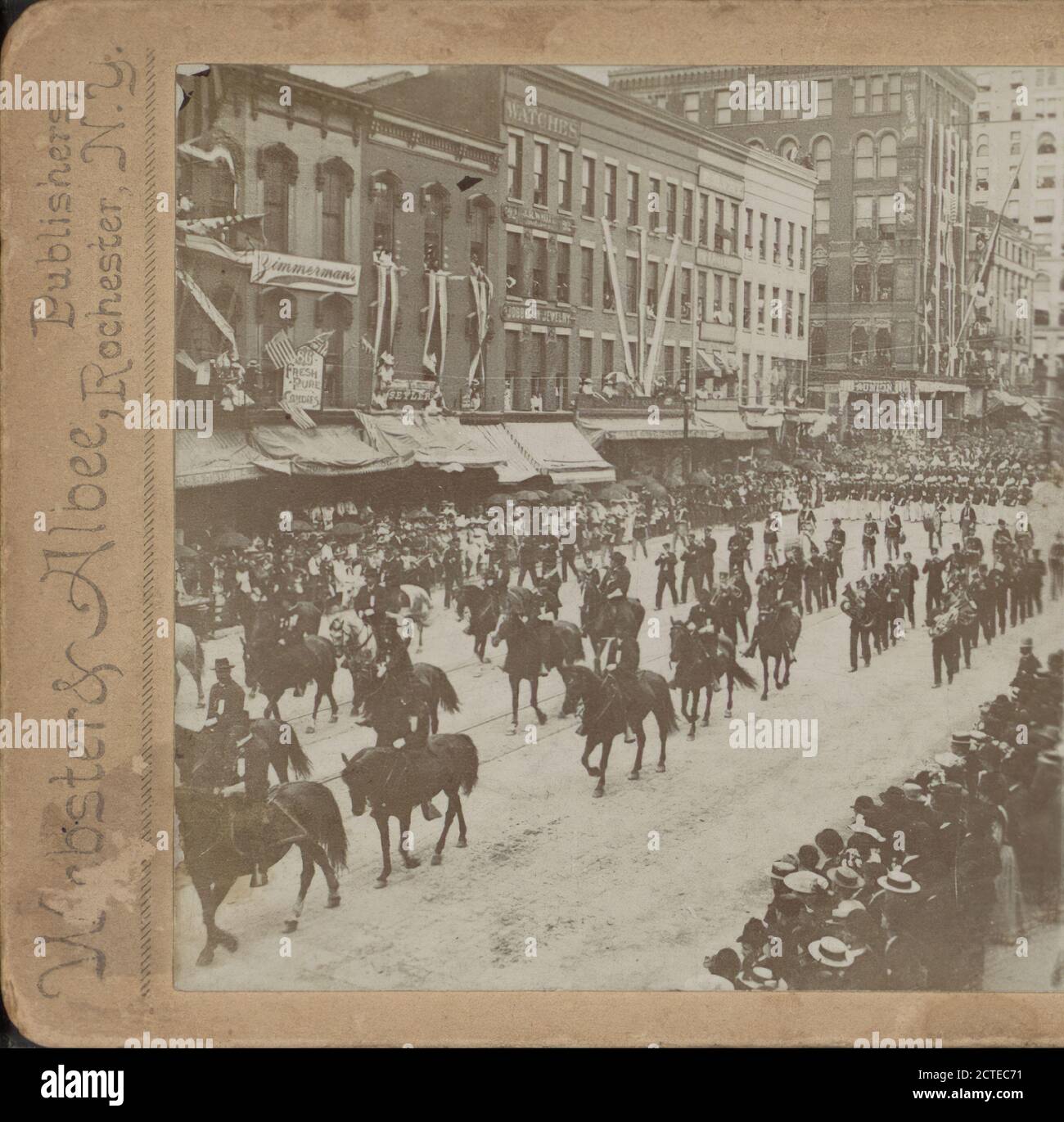 Officiers du Div. Défilé du 4 juillet, Rochester, New York, Webster & Albee, 1895, New York (État), Rochester (New York, New York Banque D'Images