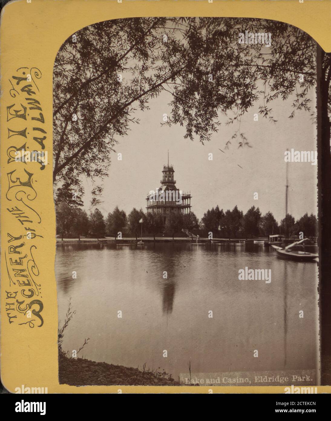 Lac et casino, Eldridge Park., Purviance, W. T. (William T.), New York (État), Elmira (N.Y Banque D'Images