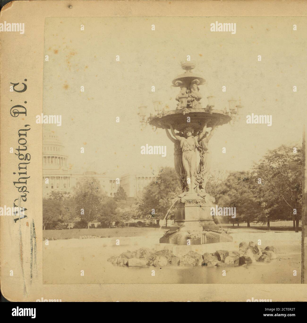 Fountain in Botanical Garden., Bartholdi, Frédéric Auguste (1834-1904), Capitole des États-Unis (Washington, D.C.), 1865, Washington (D.C.), États-Unis, Bartholdi Park (Washington, D.C. Banque D'Images