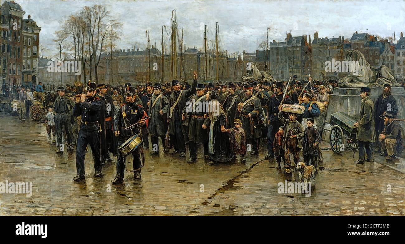 Israël Isaac - Het transport Der Kolonialen 2 - Néerlandais École - 19e siècle Banque D'Images