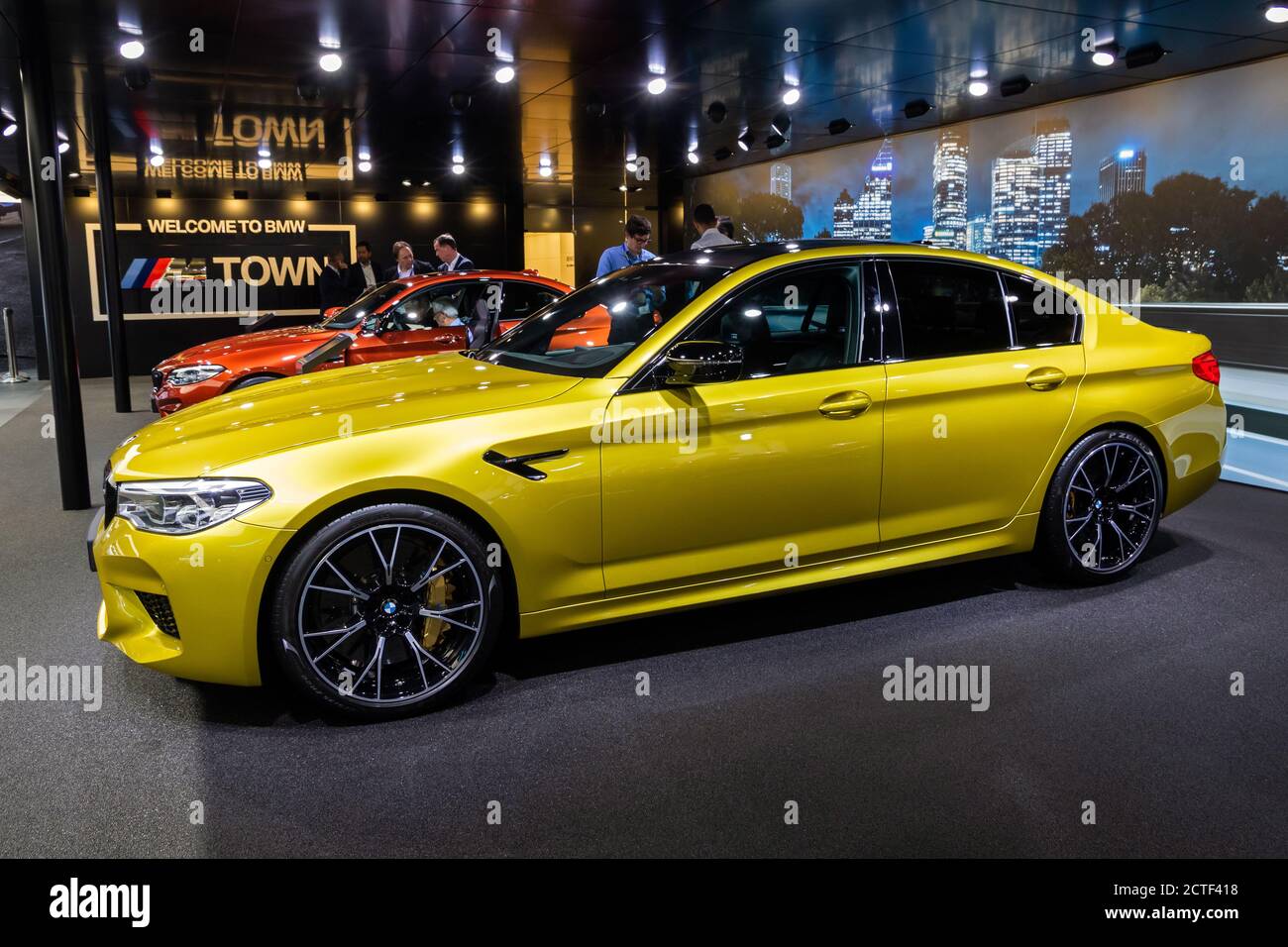 BMW M5 voiture de compétition au 89e salon international de l'automobile de Genève. Genève, Suisse - 5 mars 2019. Banque D'Images