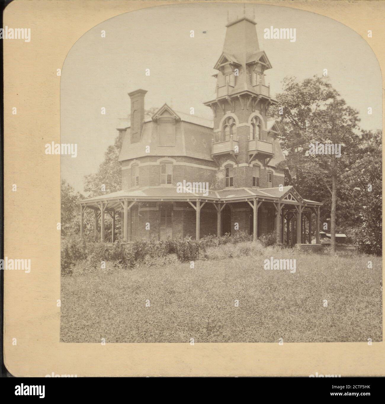 Edwin Booth's Cottage, long Branch, N.J., Littleton View Co., Booth, Edwin, 1833-1893, Tourism, Summer Houses, Homes and Haunts, tourelles (tours), New Jersey, long Branch (N.J.), long Branch Banque D'Images