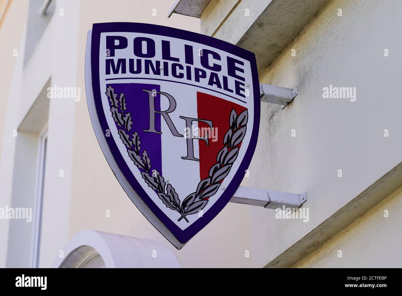 Bordeaux , Aquitaine / France - 09 15 2020 : police municipale logo et texte signe en France police municipale signifie police locale dans la ville française Banque D'Images