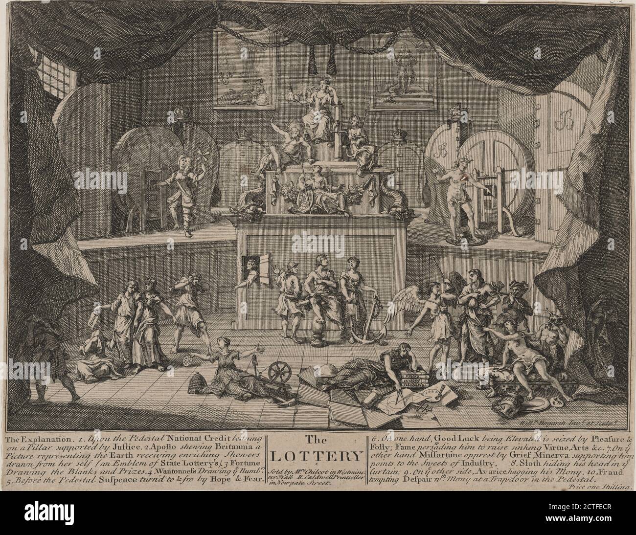 The Lottery, STILL image, Prints, 1724, Hogarth, William, 1697-1764 Banque D'Images