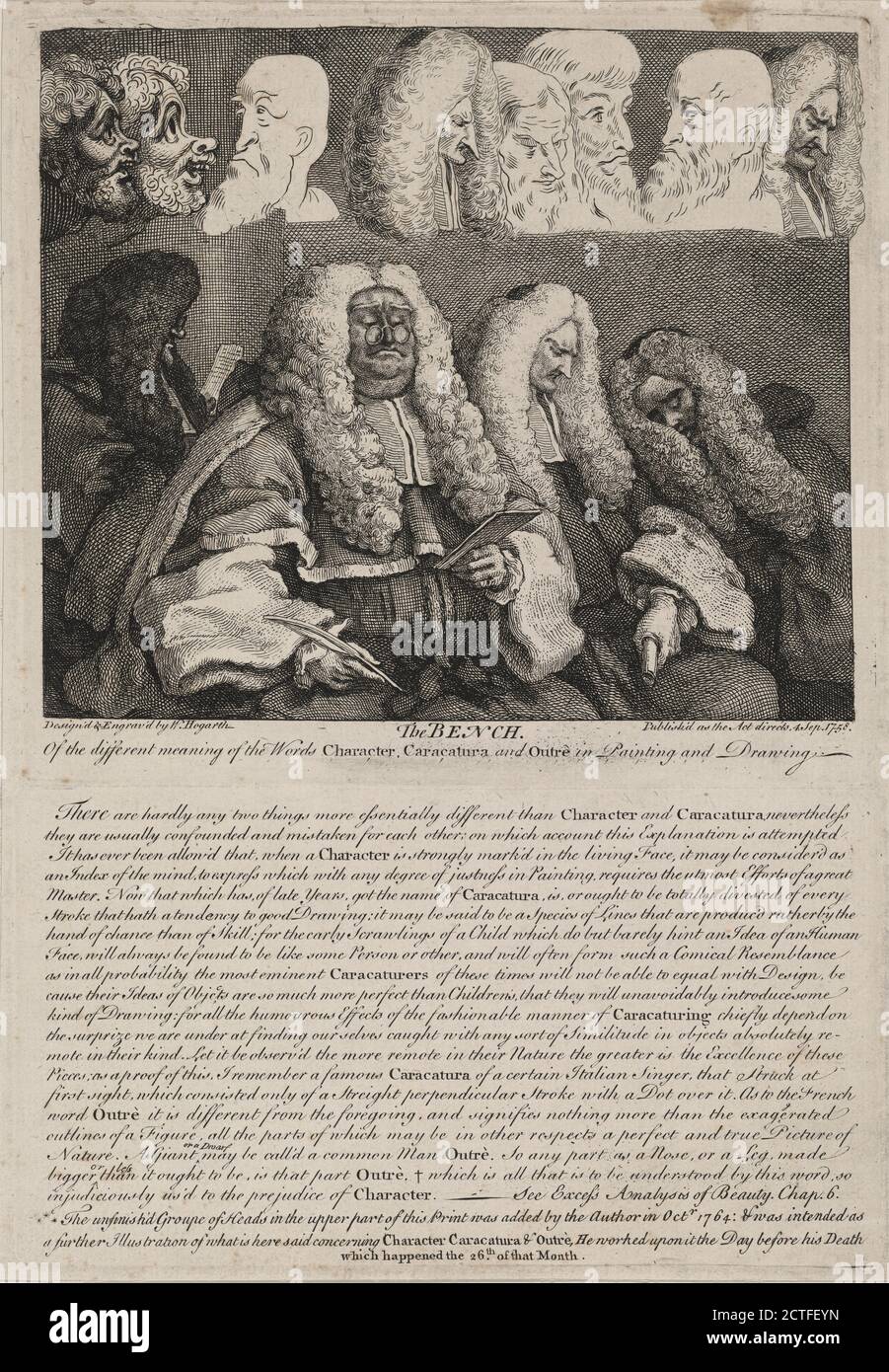 The Bench, STILL image, Prints, 1758, Hogarth, William, 1697-1764 Banque D'Images