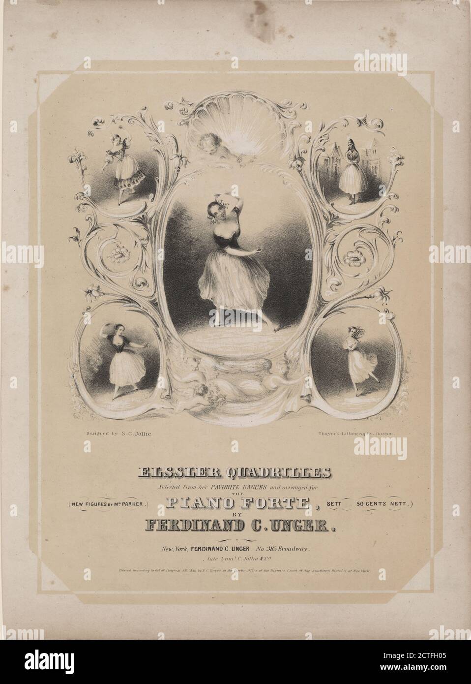 Elssler quadrilles, sélectionné parmi ses danses préférées., image fixe, estampes, 1840 Banque D'Images