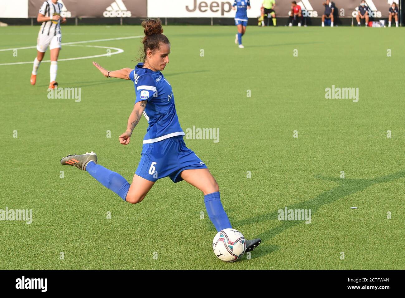 Nicole Micciarelli (Académie de Saint-Marin) pendant la Juventus vs Académie de Saint-Marin, Championnat italien de football série A Women, Turin, Italie, 06 sept 2020 Banque D'Images