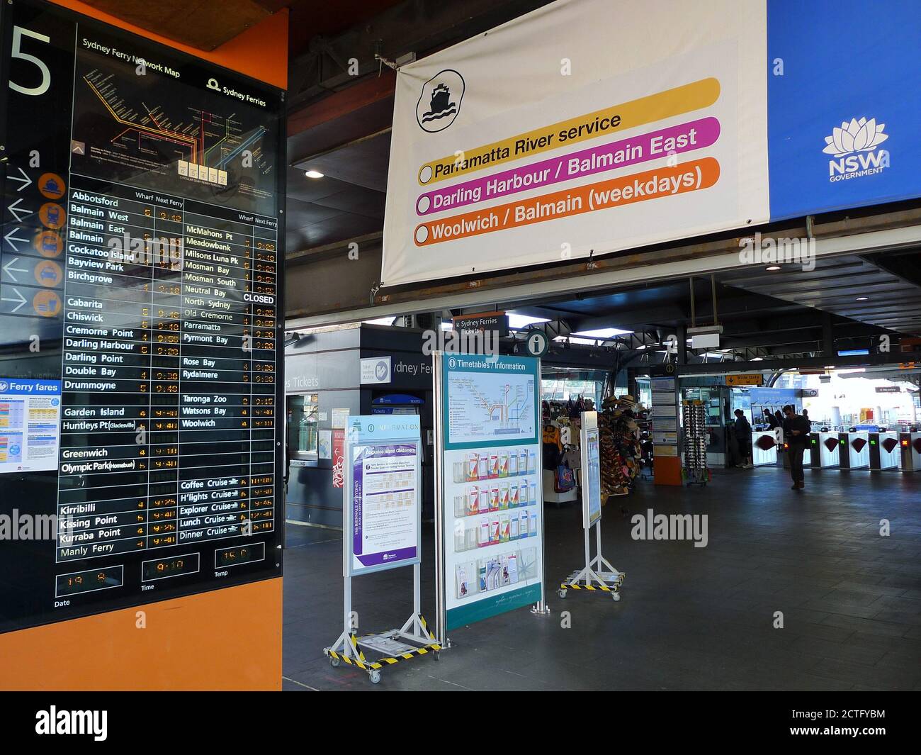 CIRCULAR QUAY FERRY WHARF ENTRÉE Banque D'Images