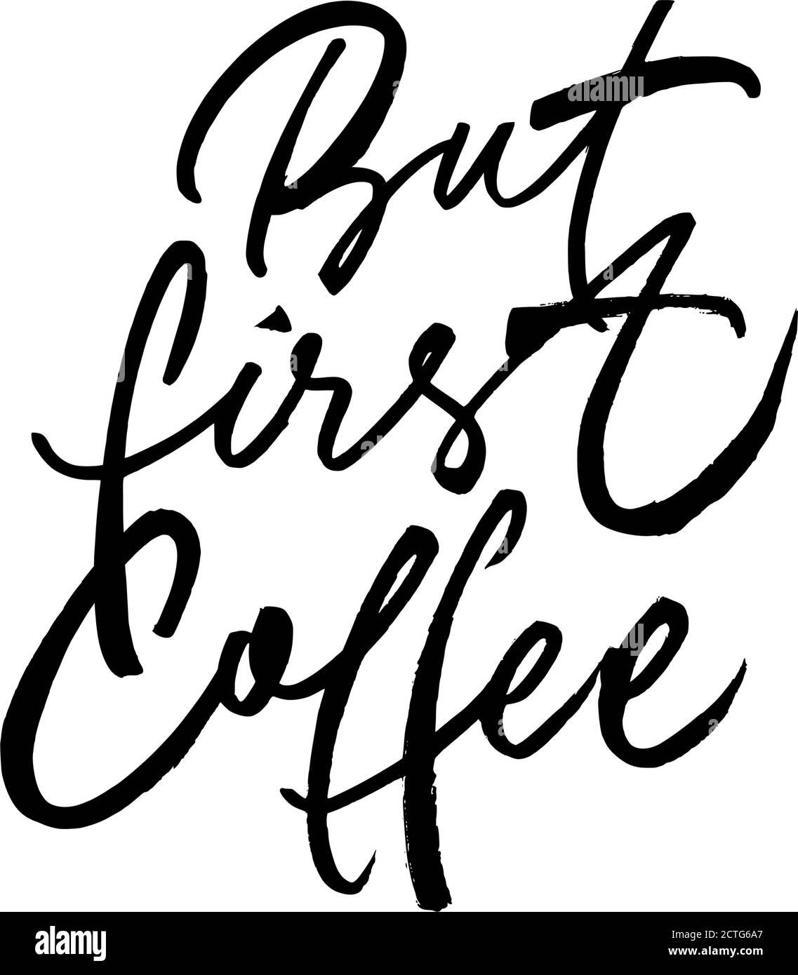 Mais le premier texte vectoriel de la brosse à encre de café. Illustration de Vecteur