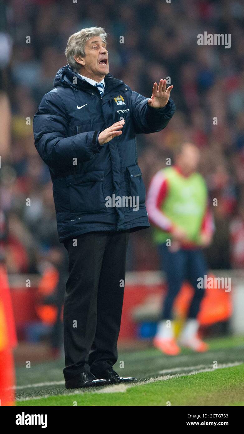 MANUEL PELLEGRINI ARSENAL V MANCHESTER CITY PREMIER LEAGUE - EMIRATES STADIUM. PHOTO : © MARK PAIN / ALAMY Banque D'Images