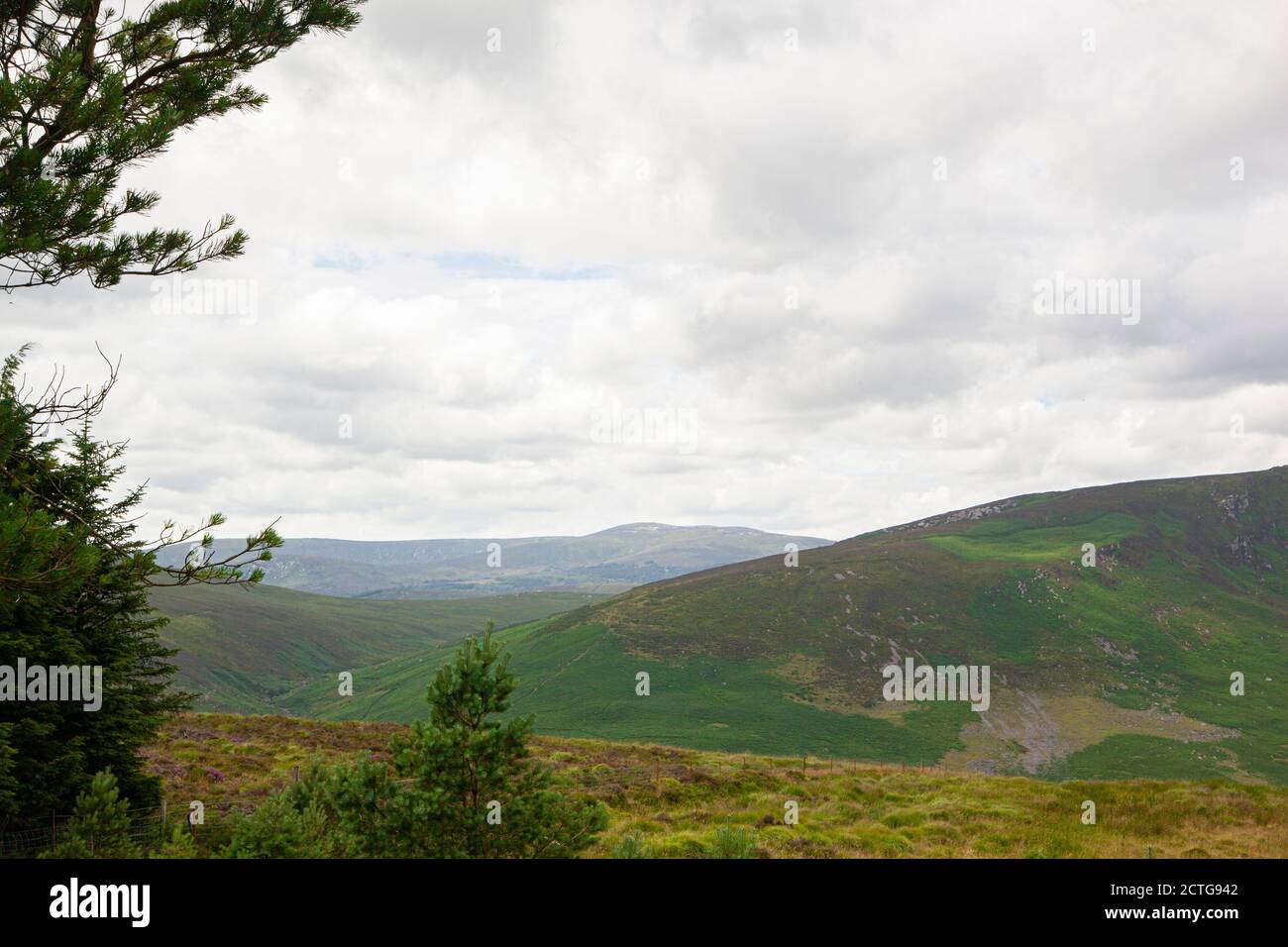 Une vue magnifique sur une montagne dans Wicklow Mountains National Parc en Irlande Banque D'Images