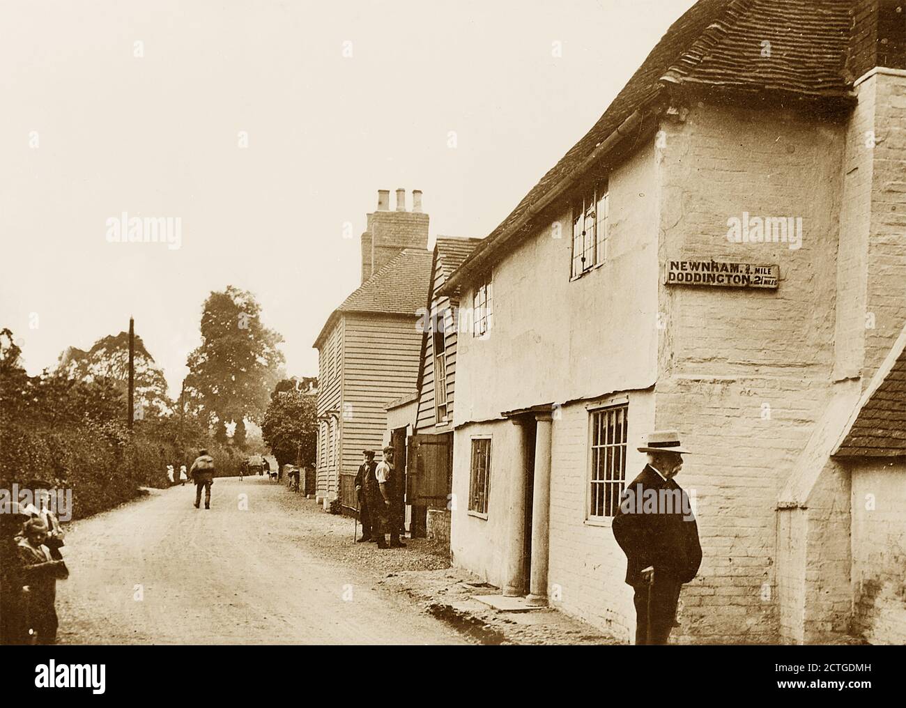 La rue, Eastling, près de Faversham, Kent, photo d'époque Banque D'Images