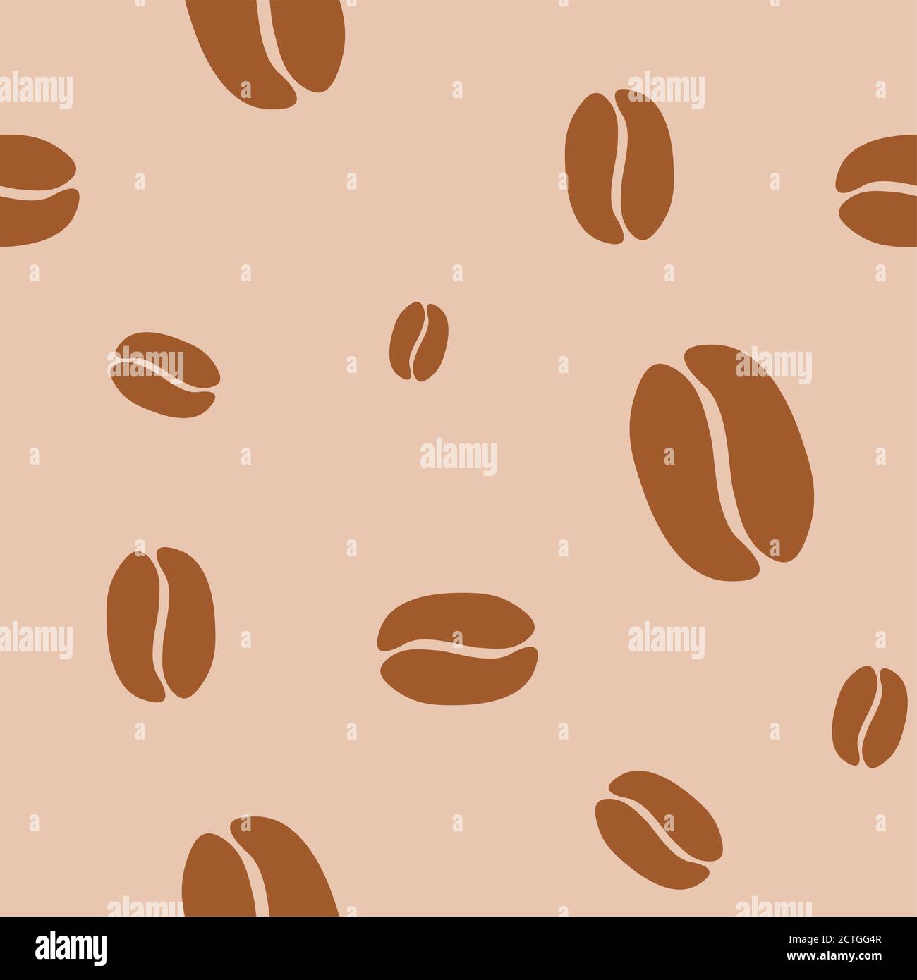 Motif sans couture avec icônes de grains de café. Image vectorielle. Illustration de Vecteur