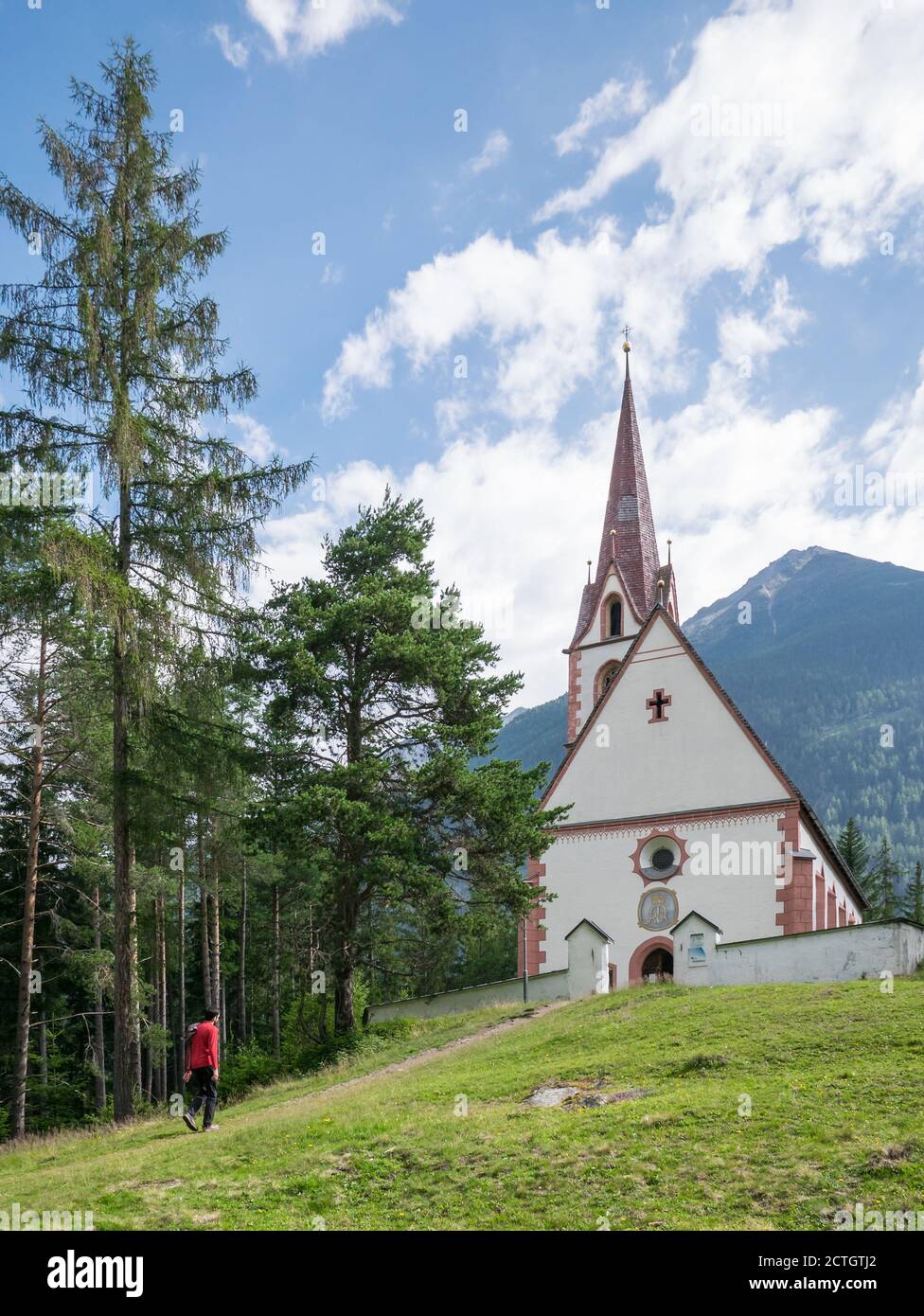 Chapelle de Pestkapelle (la Chapelle de Pestilence), également connue sous le nom d'église de Bichlkirche, à Längenfeld, Tyrol, Autriche Banque D'Images