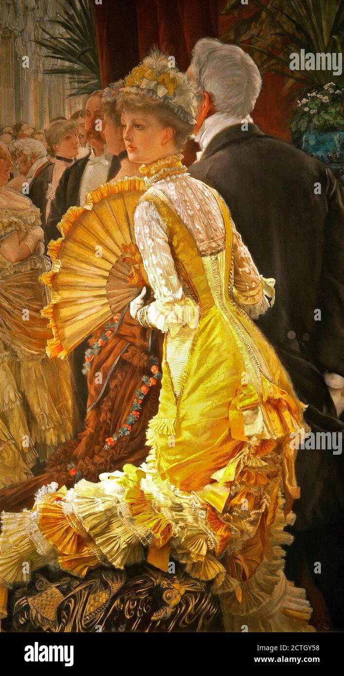 James Tissot 1836-1902. La bille 1878. Peinture à l'huile sur toile cm 91 x 51. Banque D'Images