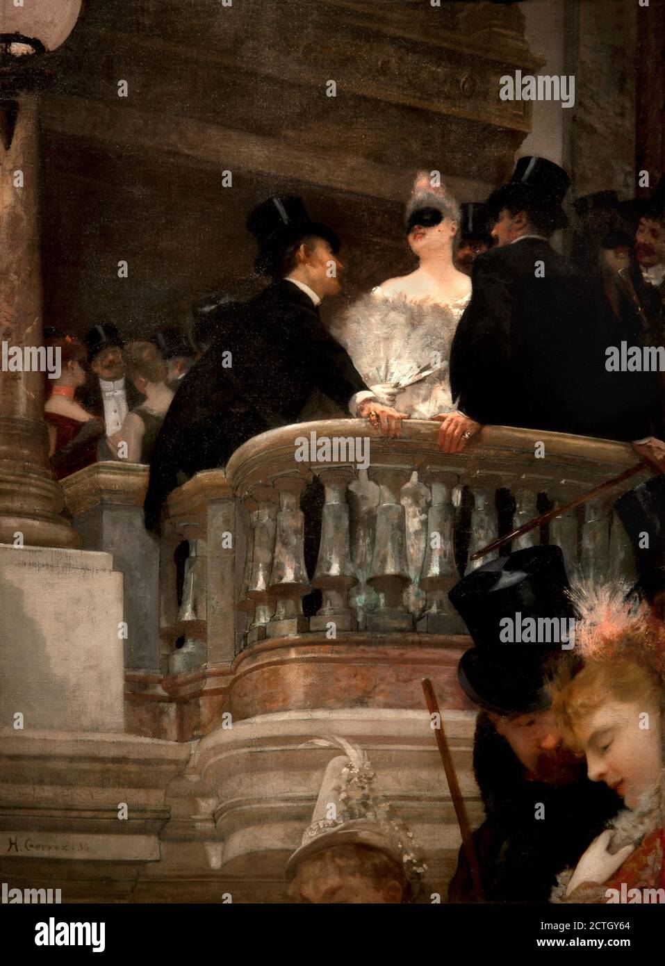 Henri Gervex 1852-1929. L'Opéra. 1886. peinture à l'huile sur toile cm 85 x 63. Banque D'Images