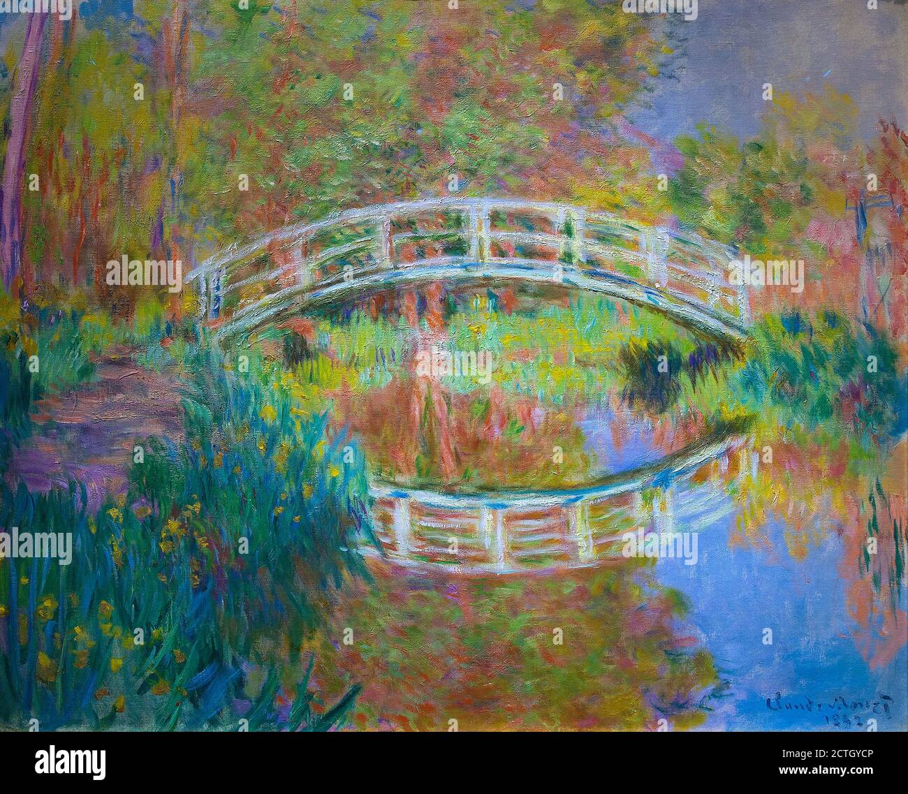 Claude Monet 1840-1926. Le pont japonais,1895. Peinture à l'huile sur toile cm 78,7 x 97,8. Banque D'Images