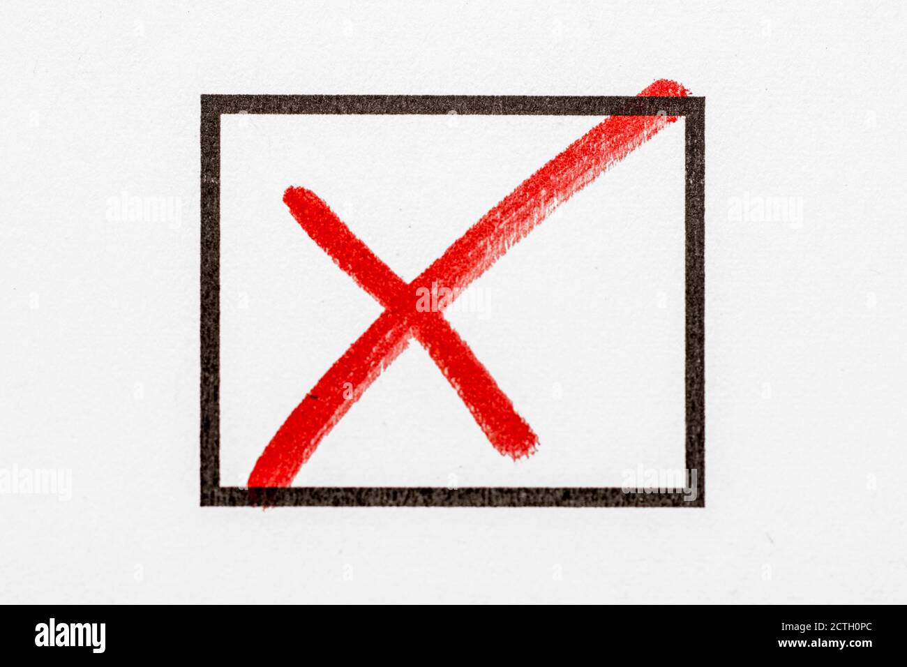 Croix dans le détail comme symbole du choix politique Banque D'Images