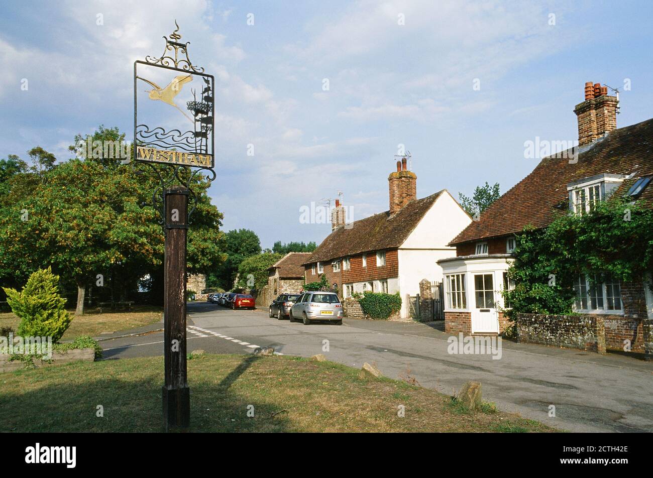 Le village de Westham, à l'est du Sussex, est adjacent à Pevensey, près d'Eastbourne, est du Sussex, sud-est de l'Angleterre Banque D'Images