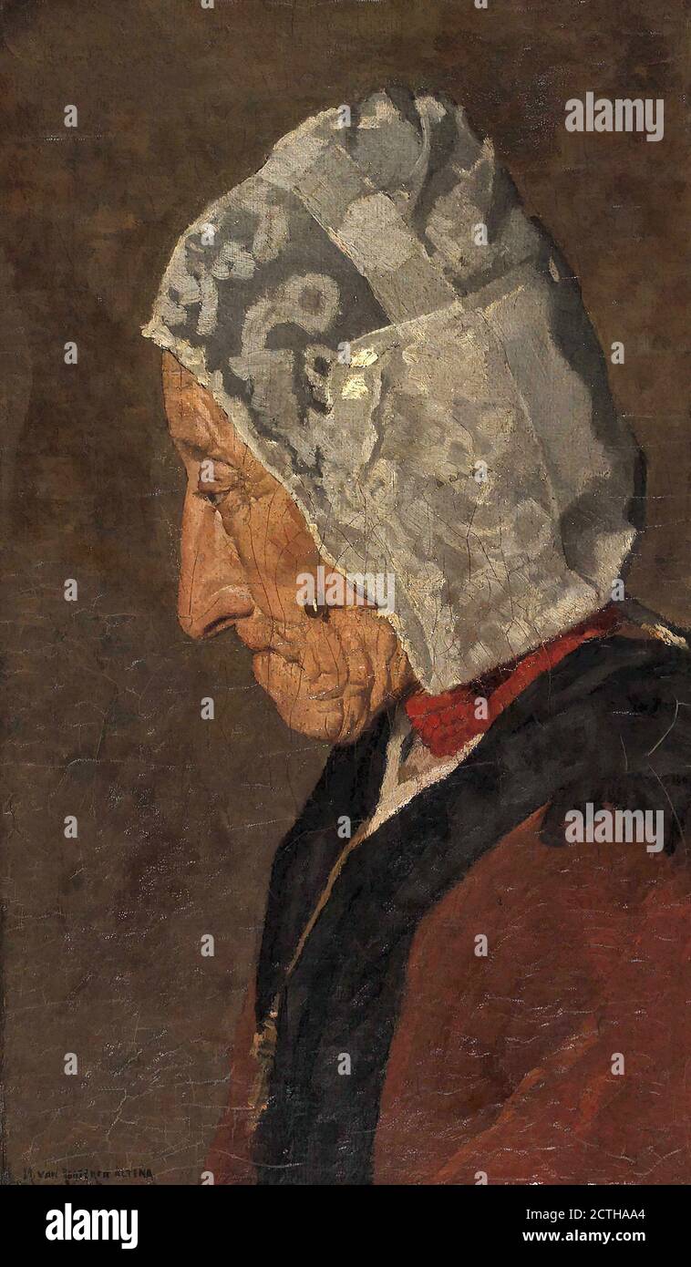 Regteren Altena Martinus Van - Femme hollandaise - Ecole néerlandaise - 19e siècle Banque D'Images