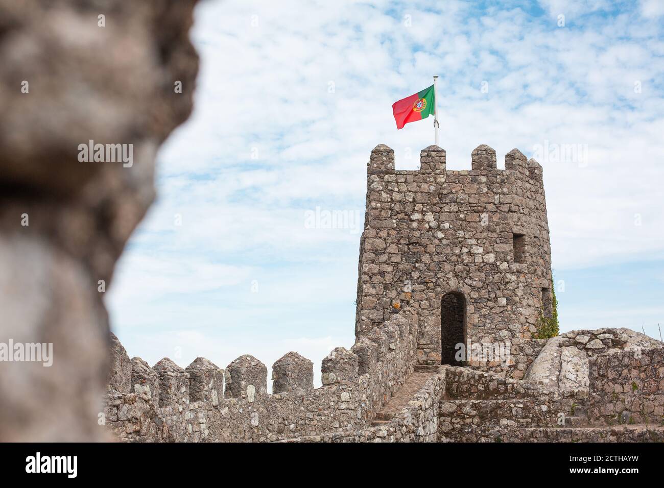 Sintra, Portugal - 11 septembre 2020 : le château de Sintra, également connu sous le nom de Castelo dos Mouros, ses origines sont arabes entre le 8ème et le 9ème siècle Banque D'Images