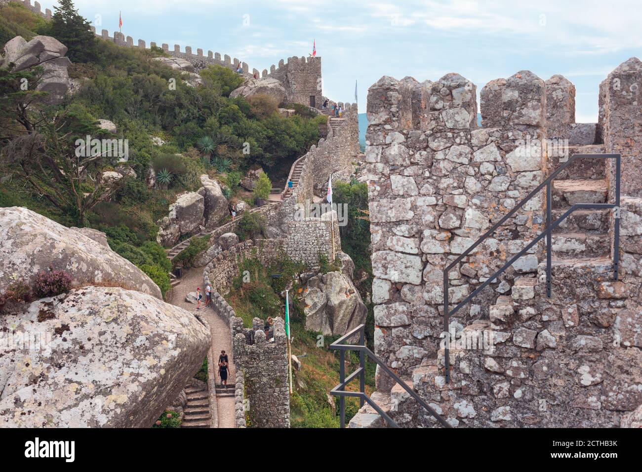 Sintra, Portugal - 11 septembre 2020 : le château de Sintra, également connu sous le nom de Castelo dos Mouros, ses origines sont arabes entre le 8ème et le 9ème siècle Banque D'Images