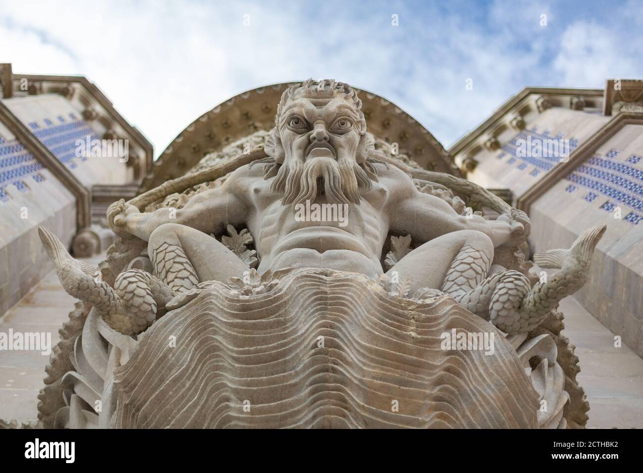 Palais national de Pena, Portugal. Célèbre château près de la ville de Sintra, l'un des points d'intérêt les plus visités au Portugal. Banque D'Images