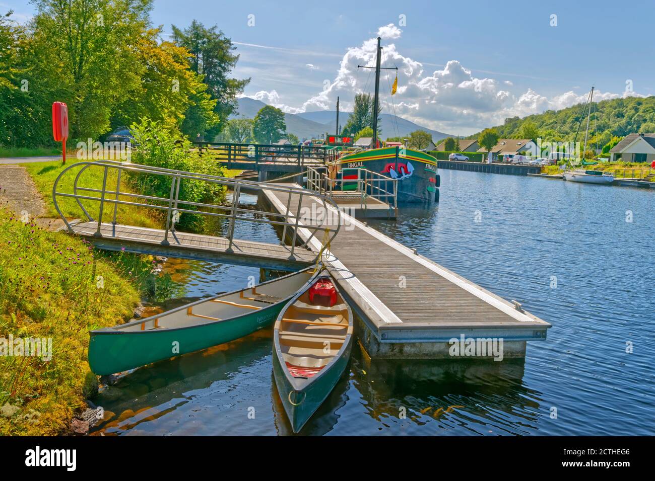 L'extrémité sud du canal Caledonian à fort William, en Écosse. Banque D'Images