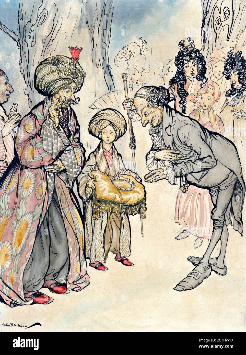 Arthur Rackham (1867-1939). Première esquisse pour une illustration dans Peter Pan, 1906 Banque D'Images