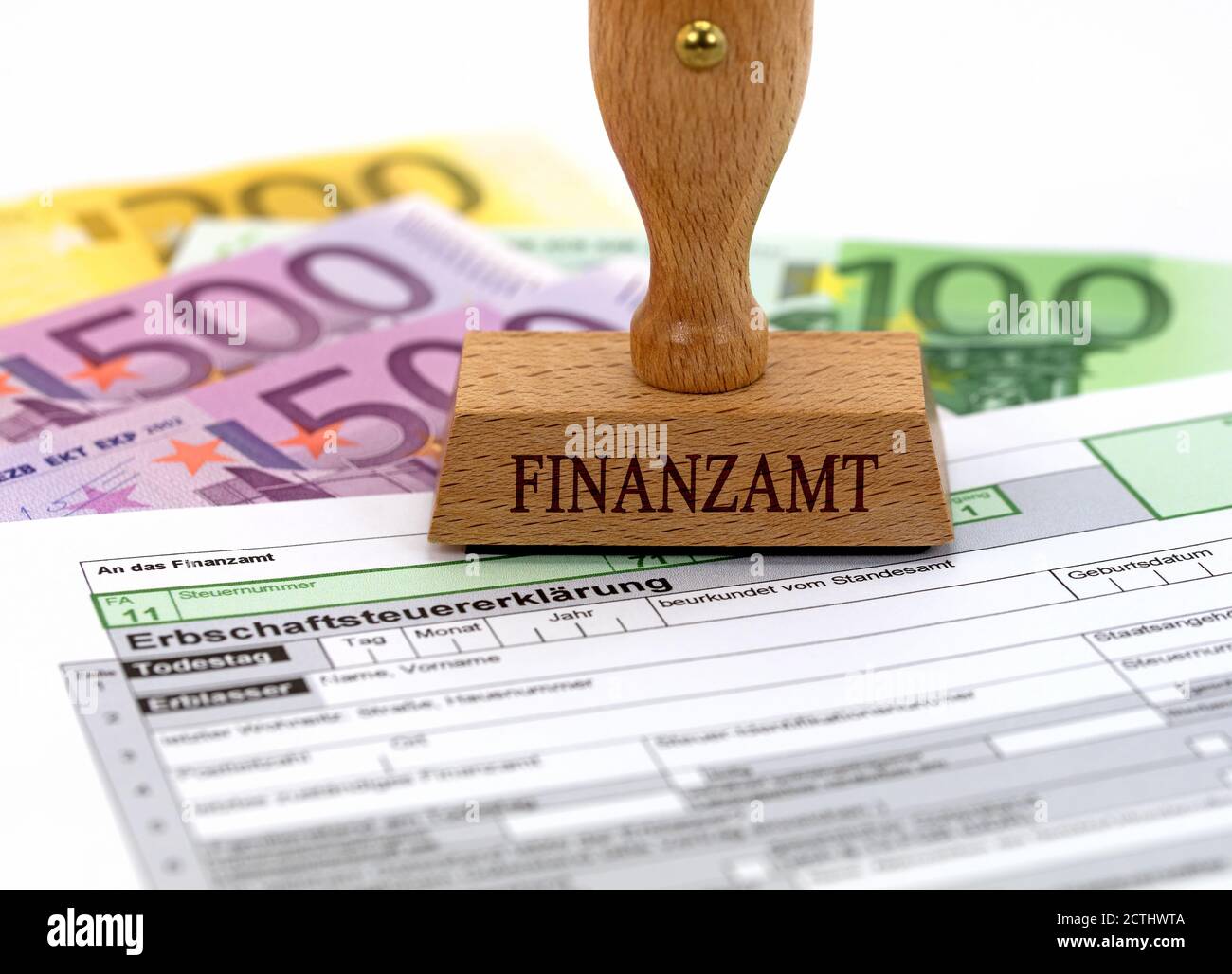 Formulaire de déclaration d'impôt sur l'héritage Banque D'Images
