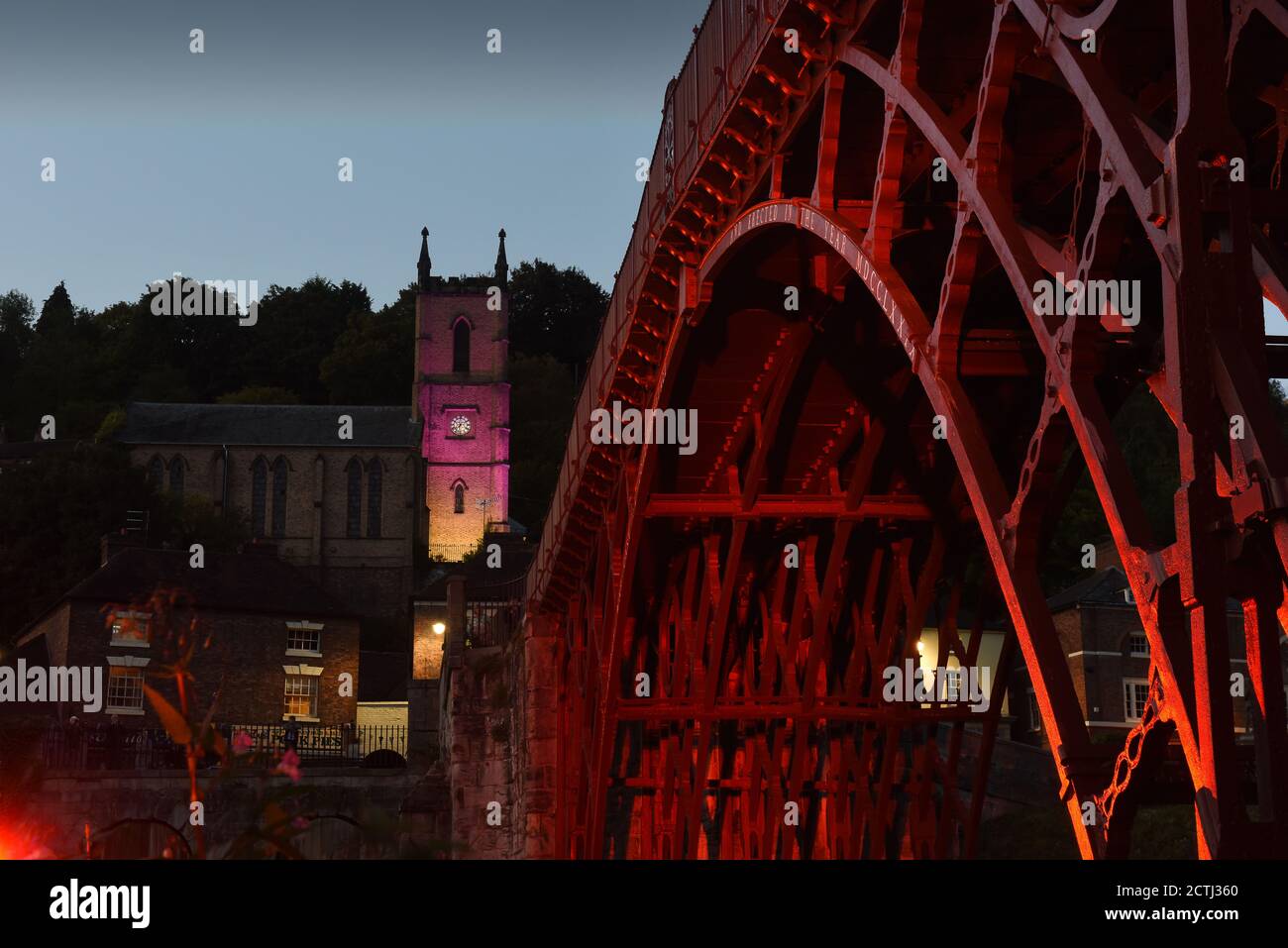 L'Ironbridge à Shropshire illumina 2020 Banque D'Images