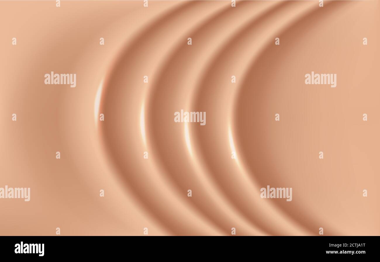 Fond de teint de maquillage se propageant sur la surface en cercles, illustration réaliste de vecteur de texture Illustration de Vecteur