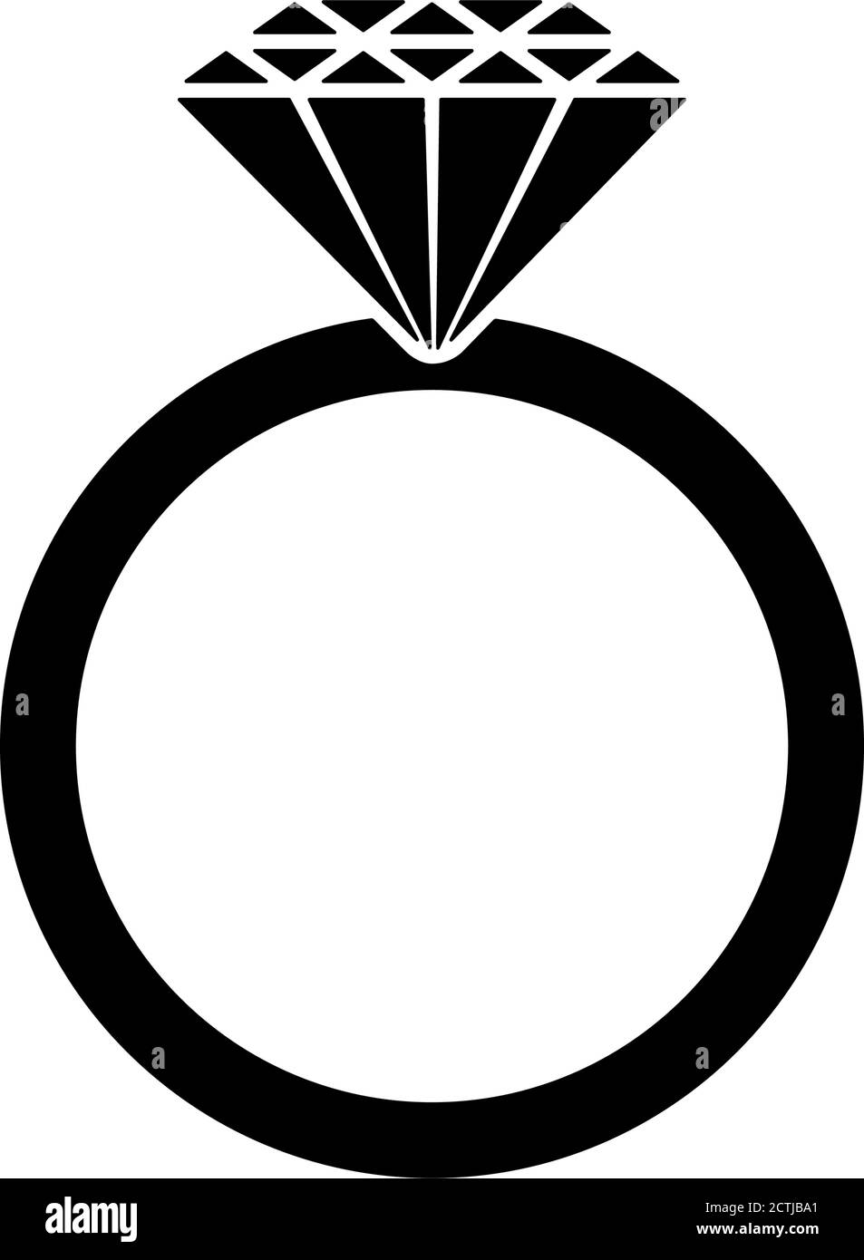Bague diamant pour bague d'engagement ou vecteur d'icône de bague de mariage  Image Vectorielle Stock - Alamy
