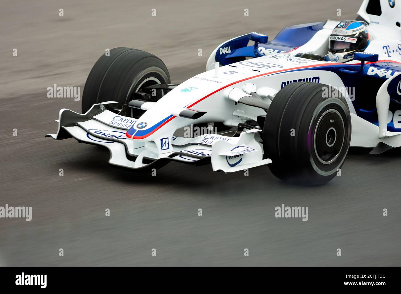 La BMW Sauber conduite par Nick Heidfeld au Grand Prix canadien 2008. Il a terminé la course en deuxième position. Banque D'Images