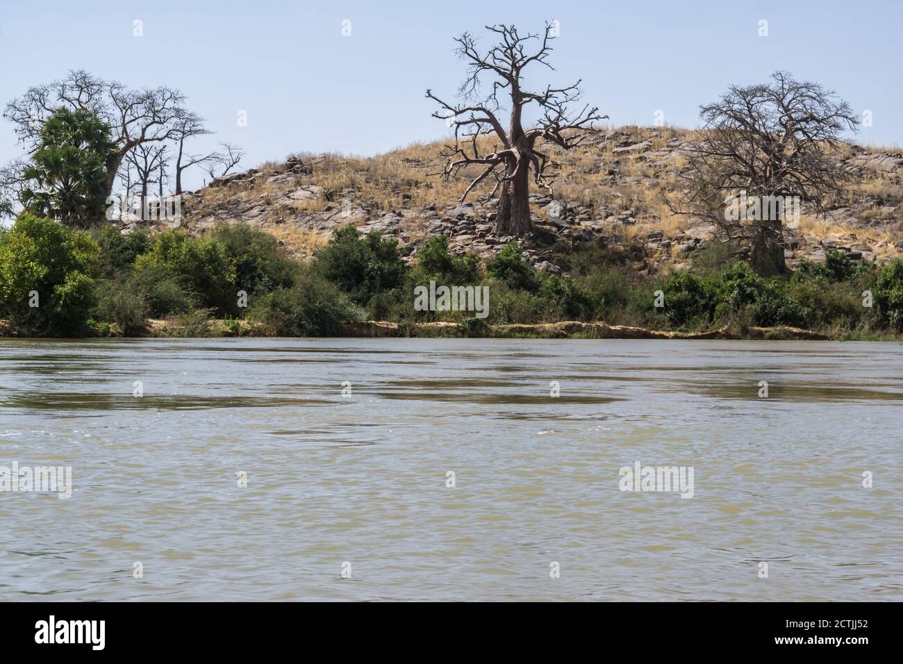 Le littoral du parc national W, Niger, Afrique de l'Ouest Banque D'Images