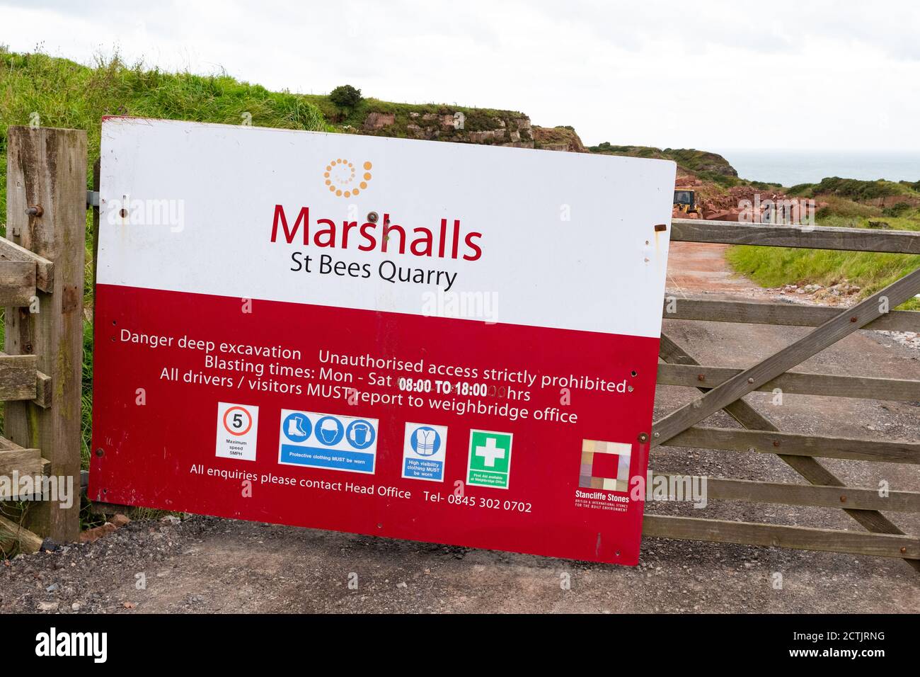 Marshalls St Bees Quarry, Cumbria, Angleterre Banque D'Images