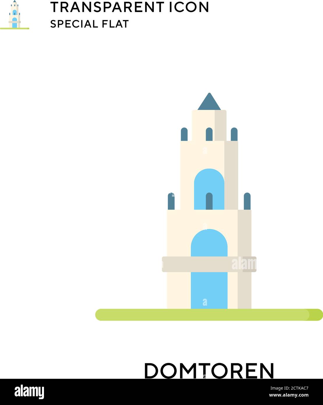 Icône de vecteur Domtoren. Illustration de style plat. Vecteur EPS 10. Illustration de Vecteur