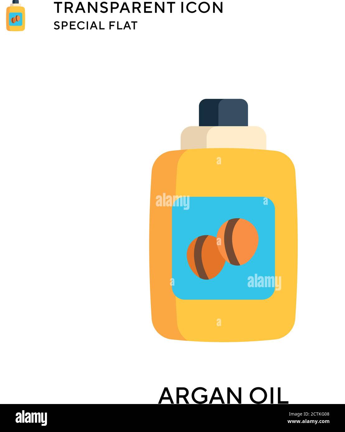 Icône de vecteur d'huile d'argan. Illustration de style plat. Vecteur EPS 10. Illustration de Vecteur