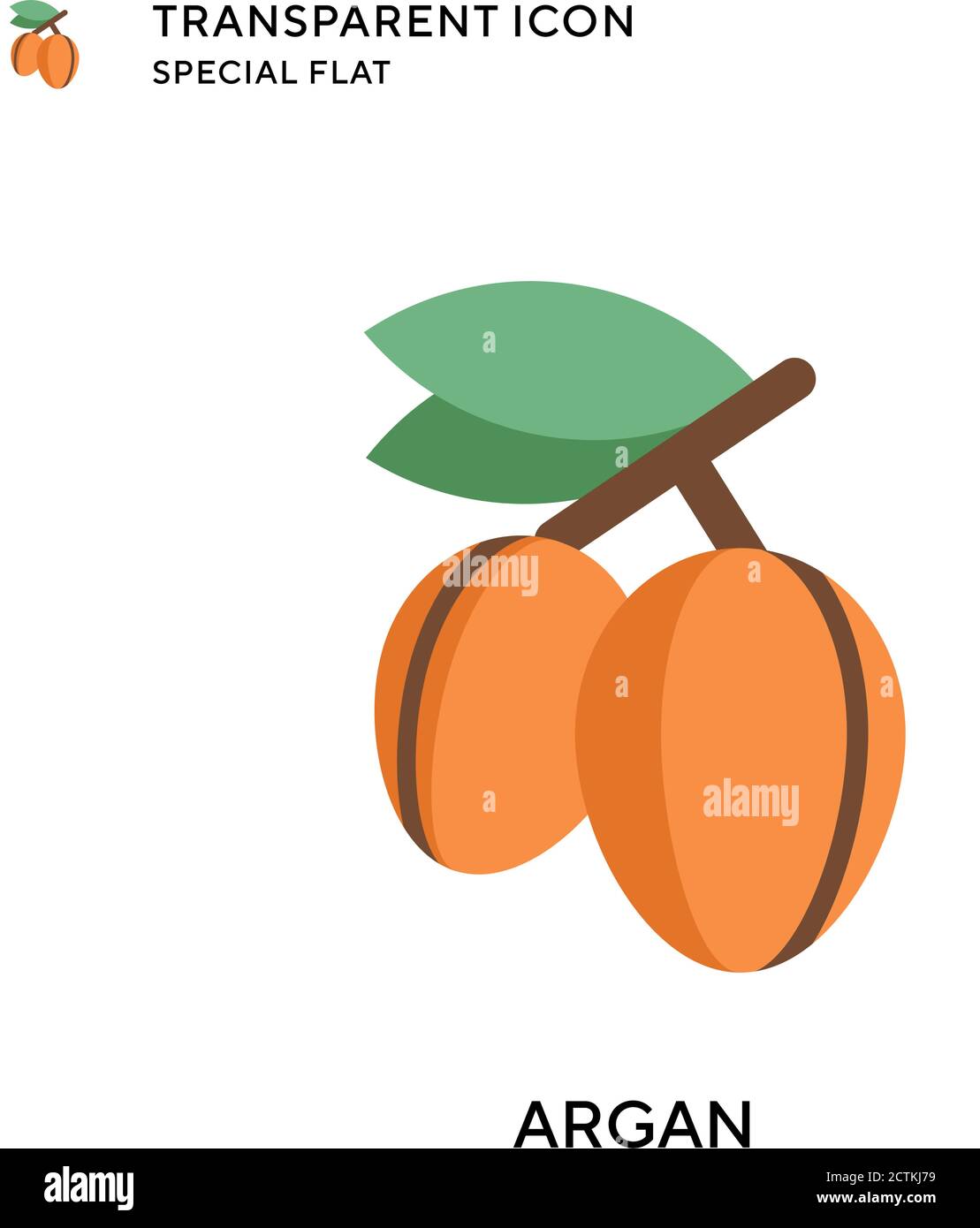 Icône de vecteur argan. Illustration de style plat. Vecteur EPS 10. Illustration de Vecteur