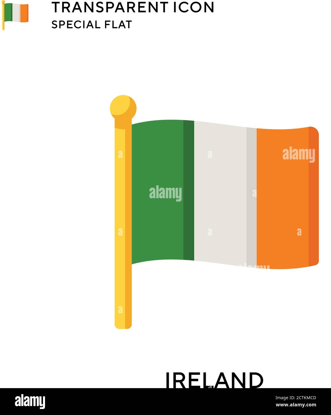 Icône vecteur Irlande. Illustration de style plat. Vecteur EPS 10. Illustration de Vecteur