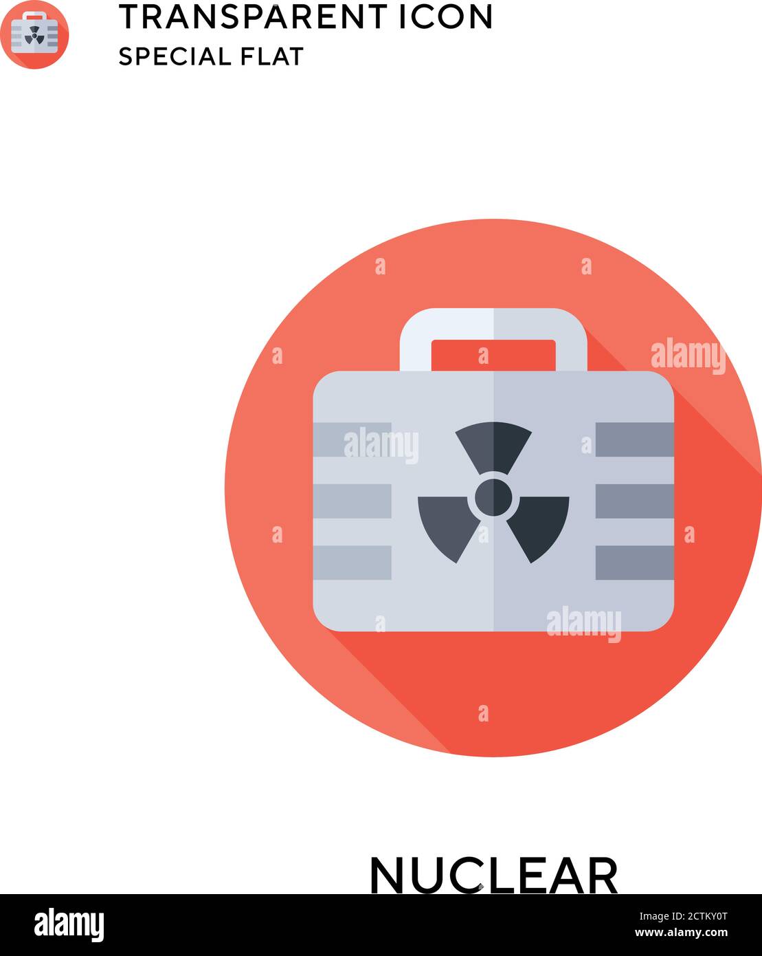 Icône de vecteur nucléaire. Illustration de style plat. Vecteur EPS 10. Illustration de Vecteur