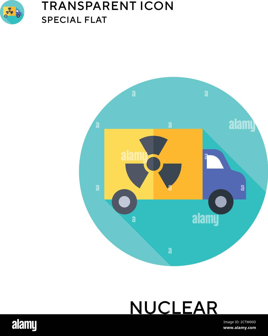 Icône de vecteur nucléaire. Illustration de style plat. Vecteur EPS 10. Illustration de Vecteur