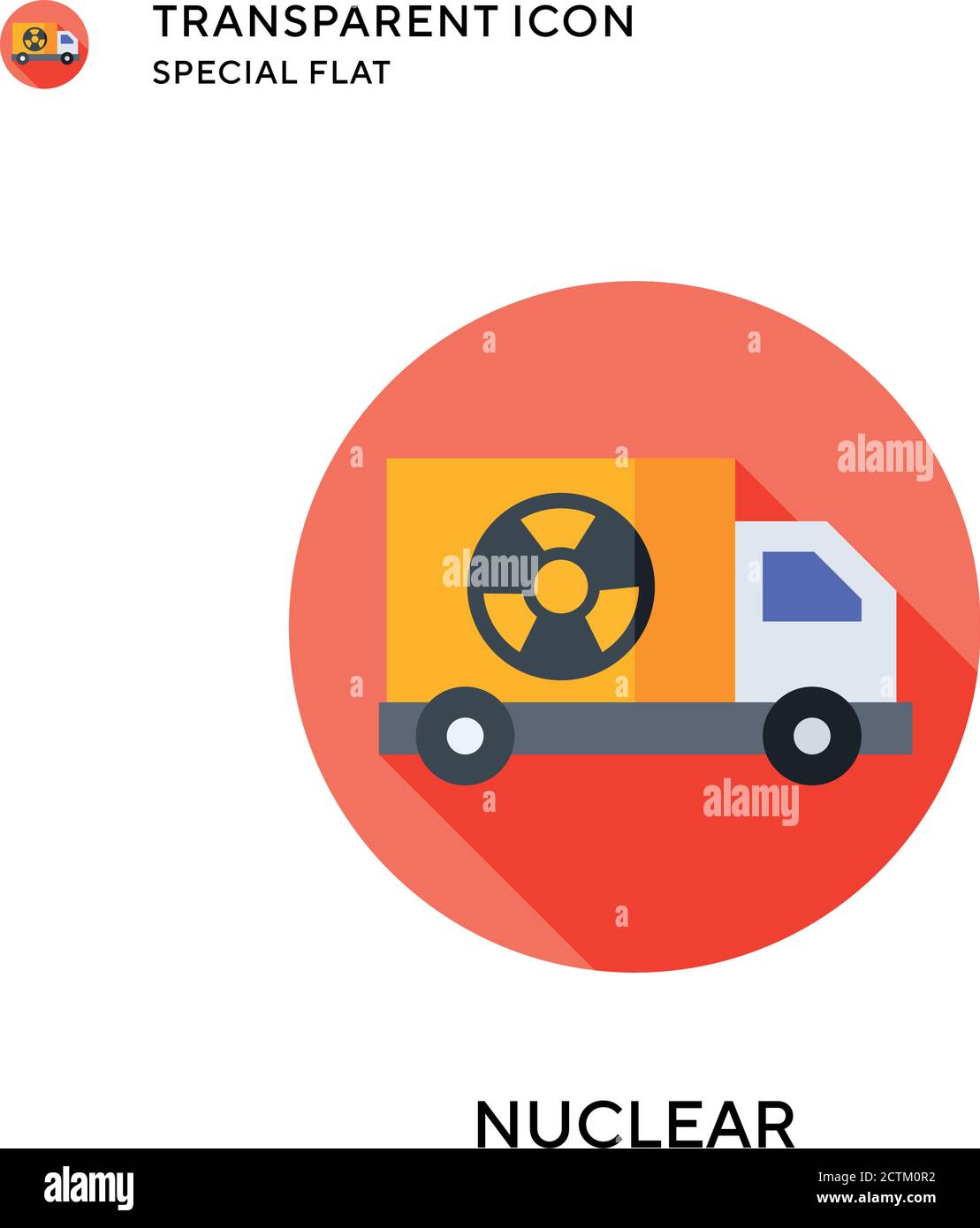 Icône de vecteur nucléaire. Illustration de style plat. Vecteur EPS 10. Illustration de Vecteur