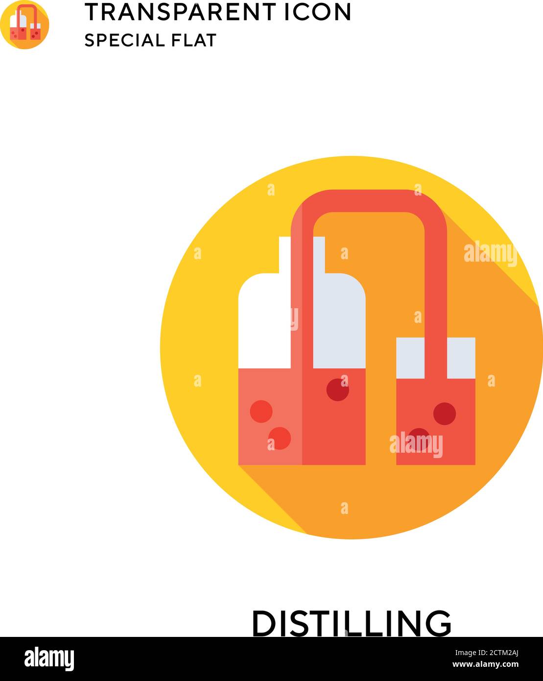 Icône de vecteur de distillation. Illustration de style plat. Vecteur EPS 10. Illustration de Vecteur