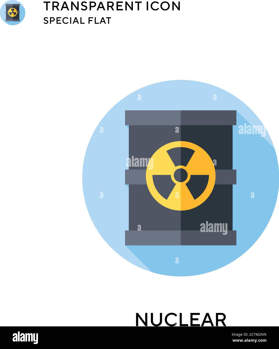 Icône de vecteur nucléaire. Illustration de style plat. Vecteur EPS 10. Illustration de Vecteur