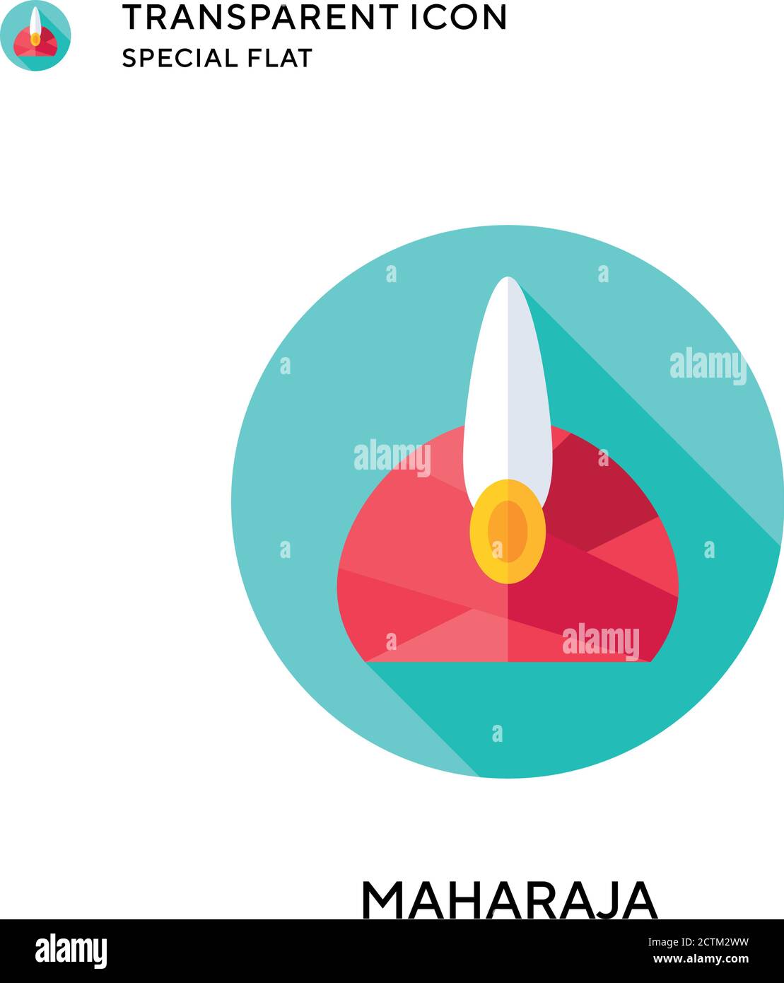 Icône de vecteur Maharaja. Illustration de style plat. Vecteur EPS 10. Illustration de Vecteur