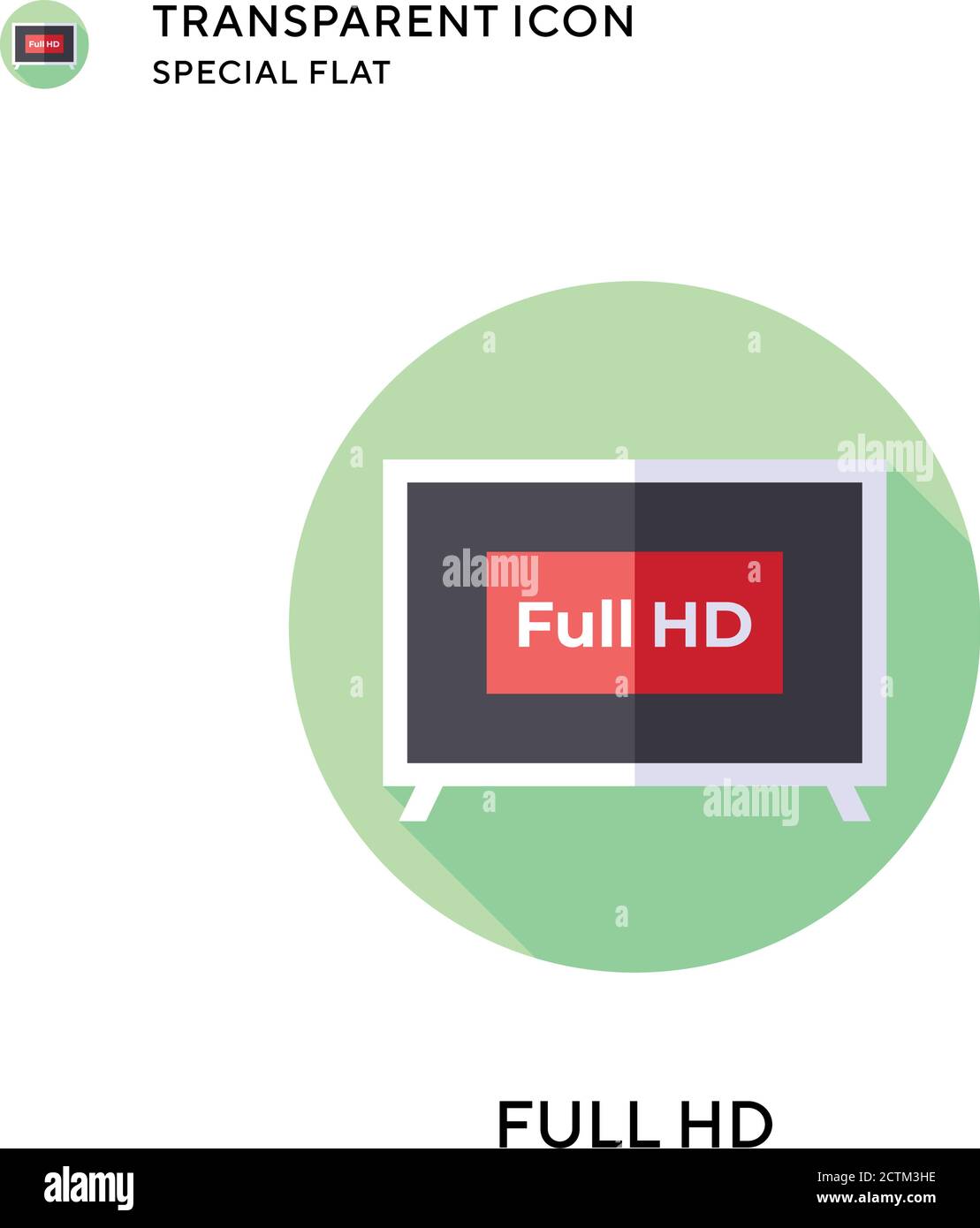 Icône vecteur Full hd. Illustration de style plat. Vecteur EPS 10. Illustration de Vecteur