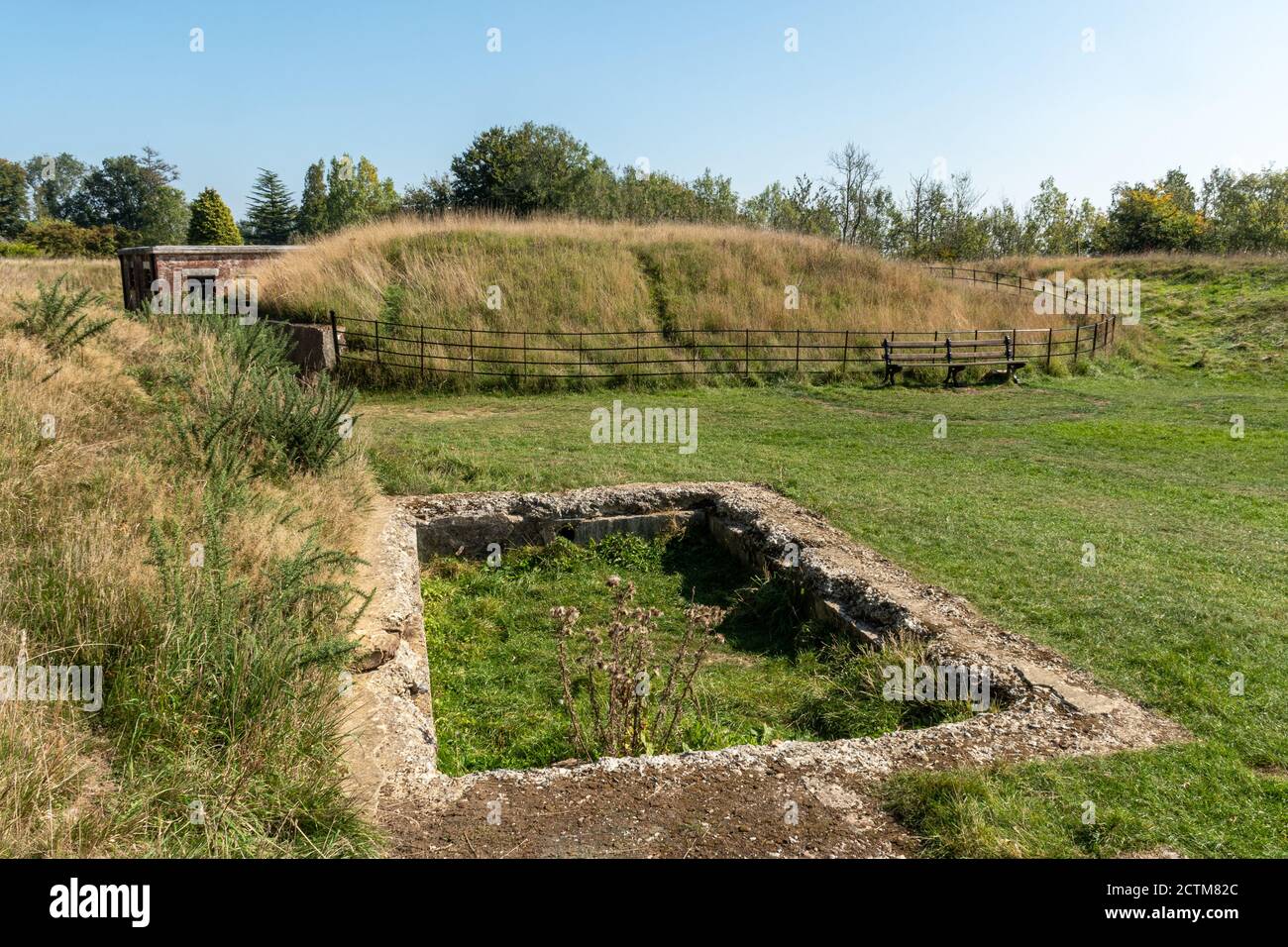 Reigate fort, un point de repère historique dans les North Downs, dans l'AONB de Surrey Hills, au Royaume-Uni Banque D'Images